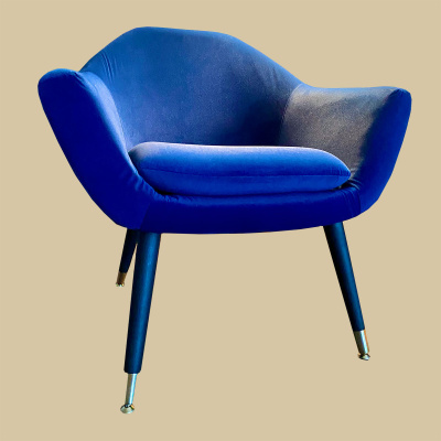 Design-Loungesessel, blau