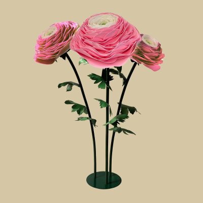 Gigant Blume rosa stehend Deko Fotografie XL Rose Blüte mieten 