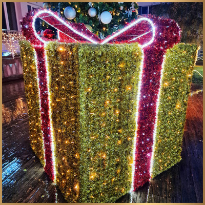 LED Geschenk groß, XL Weihnachtsdekoration zum Kauf, Geschenk zur Deko 
